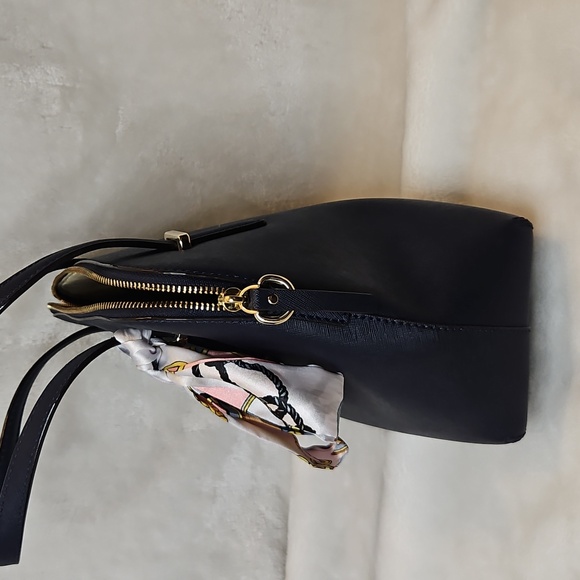 Kate Spade Navy Saffiano Leather Satchel Crossbody "Cedar Street Maise" - Picture 3 of 8